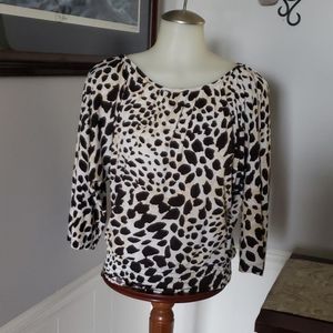 Leopard print top.